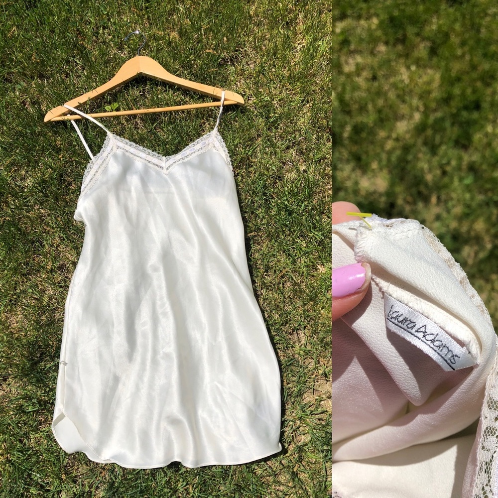 Thrifted silk slip